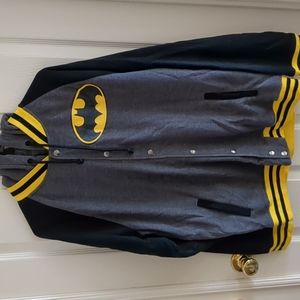 Batman Letterman jacket style hooded sweatshirt, XL